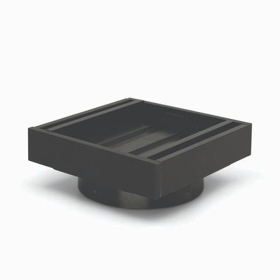 AQUAPERLA MUSES EZY FLOW GUARD FLOOR WASTE INSERT BRUSHED BLACK 100MM