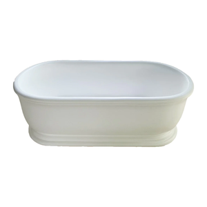VEROTTI MARSEILLE FREESTANDING SOLID SURFACE BATH MATTE WHITE 1750MM