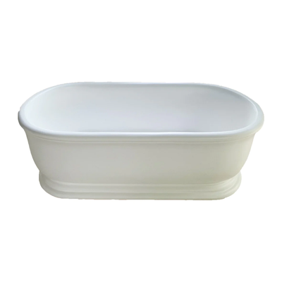 VEROTTI MARSEILLE FREESTANDING SOLID SURFACE BATH MATTE WHITE 1750MM