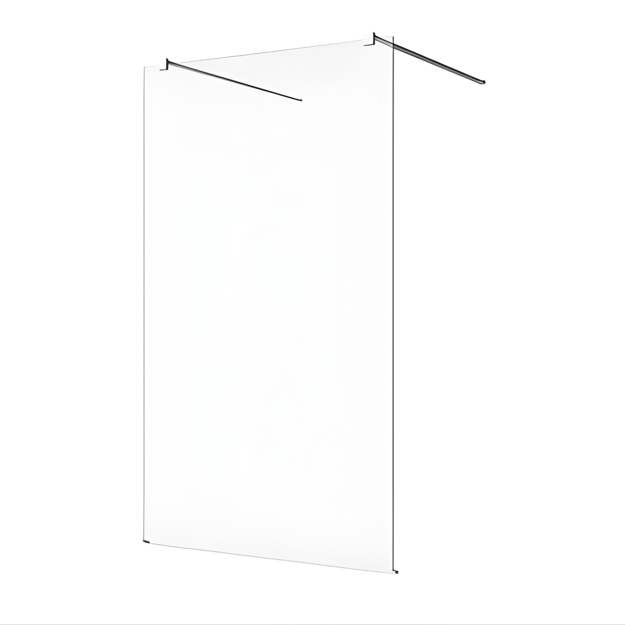 DECINA M-SERIES FRAMELESS FREESTANDING PANEL CLEAR GLASS CHROME
