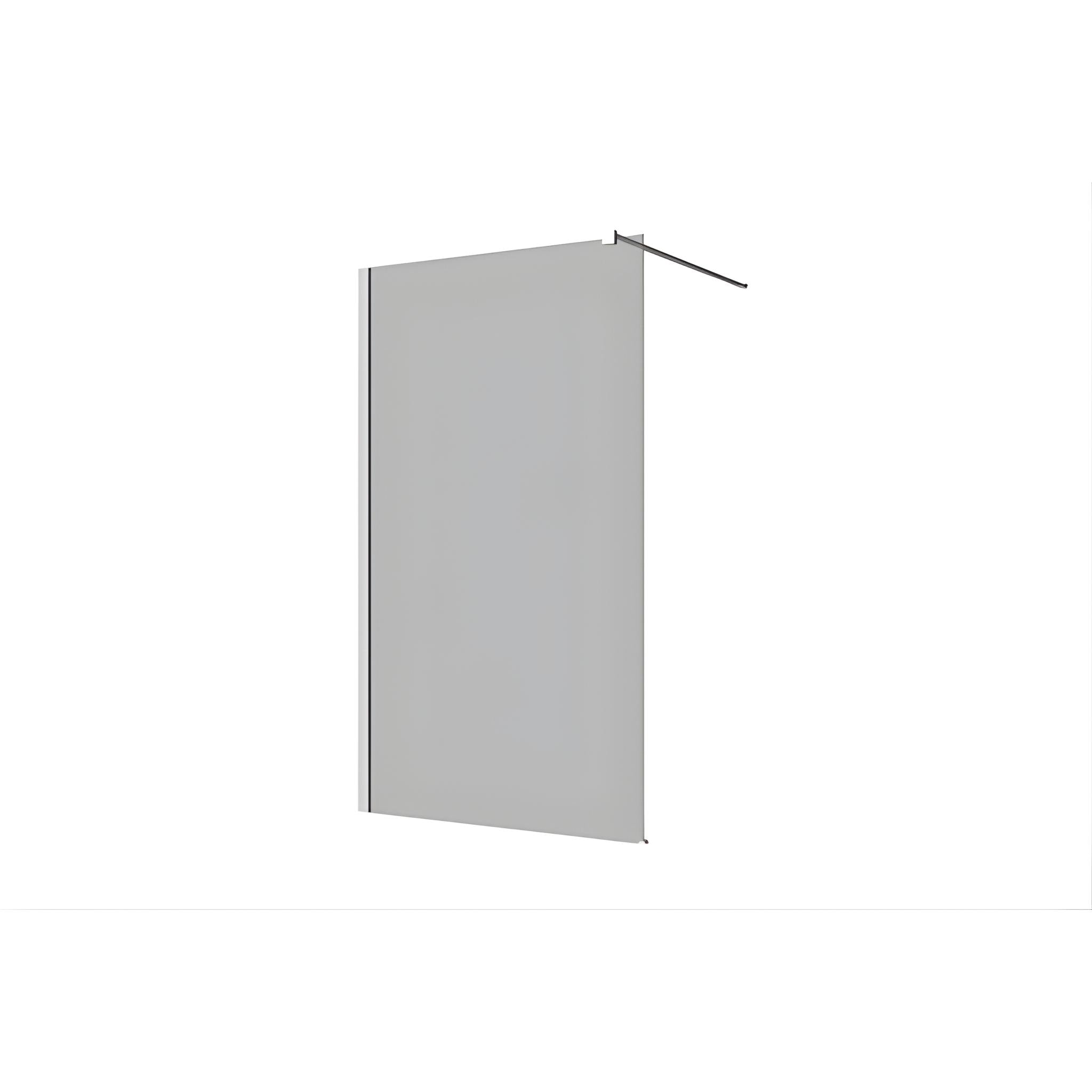 DECINA M-SERIES FRAMELESS WALL FIXED PANEL TINTED GLASS CHROME