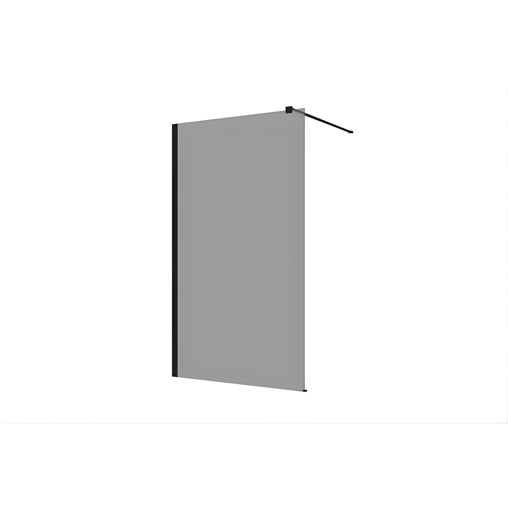 DECINA M-SERIES FRAMELESS WALL FIXED PANEL TINTED GLASS BLACK