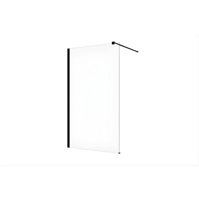 DECINA M-SERIES FRAMELESS WALL FIXED PANEL CLEAR GLASS BLACK