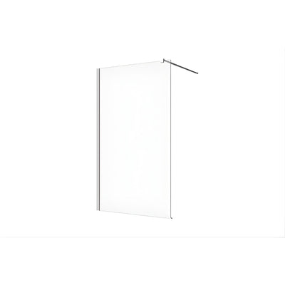 DECINA M-SERIES FRAMELESS WALL FIXED PANEL CLEAR GLASS CHROME