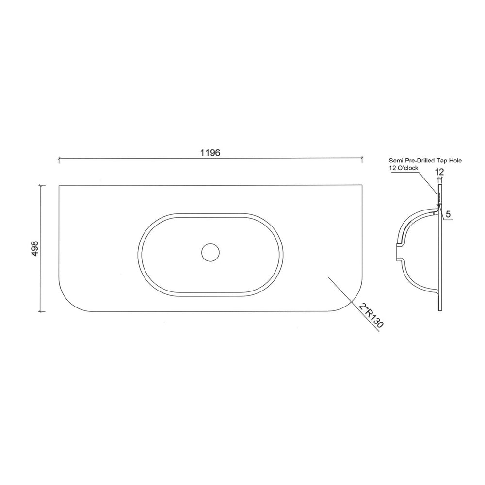 OTTI CHLOE SILK MATTE WHITE UNDERMOUNT SINGLE VANITY SOLID SURFACE STONE TOP WITH BASIN (MULTIPLE SIZES AVAILABLE)