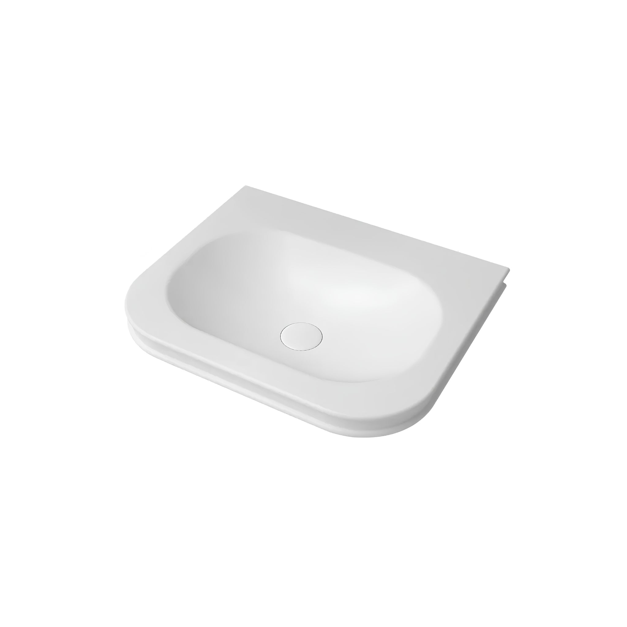 OTTI HAVANA ENGLISH EDGE MATTE WHITE UNDERMOUNT SINGLE VANITY TOP WITH SOFT SQUARE BASIN (MULTIPLE SIZES AVAILABLE)
