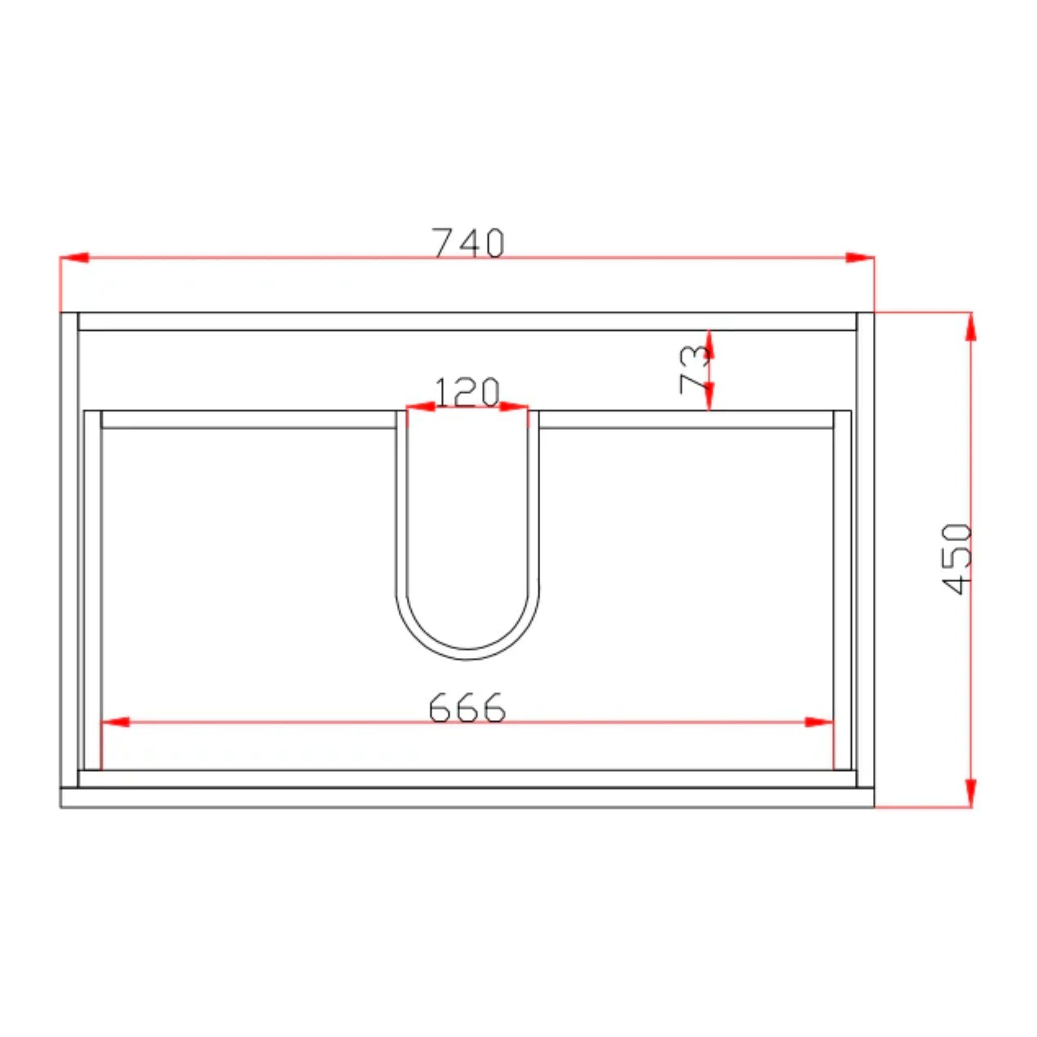 POSEIDON MATTE WHITE 750MM SINGLE BOWL FLOOR STANDING VANITY