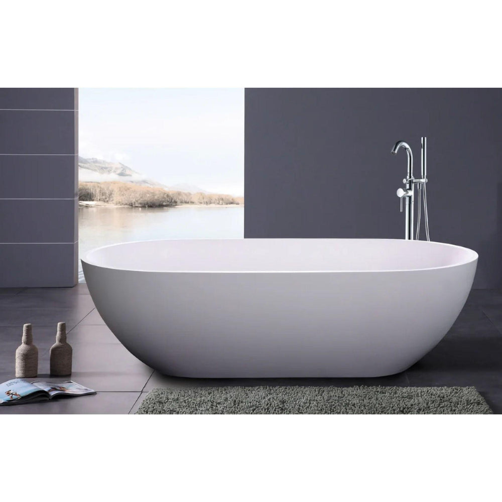POSEIDON STELLA FREE STANDING BATHTUB MATTE WHITE 1500MM