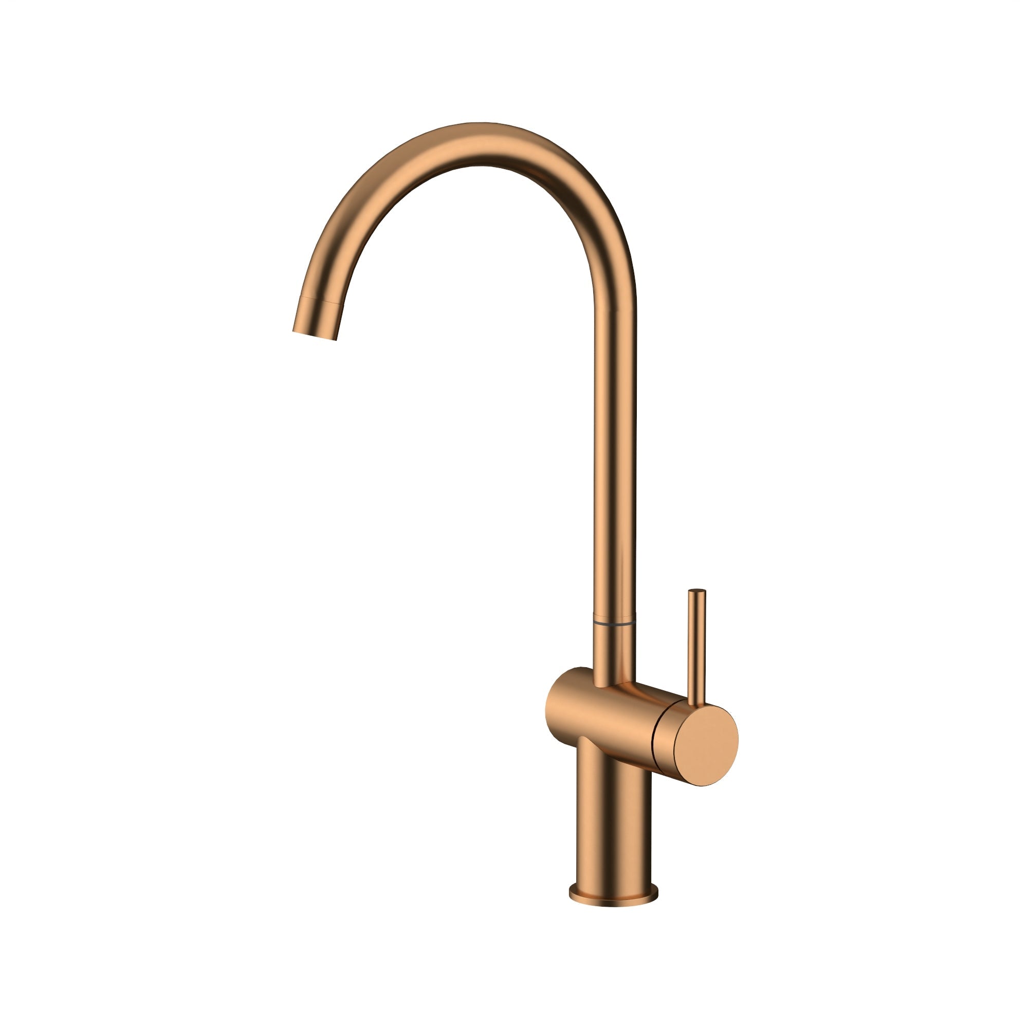 AMOZA LEAD FREE GOOSENECK SINK MIXER 441MM BRUSHED COPPER