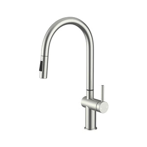 AMOZA PULL OUT SINK MIXER 451MM BRUSHED STAINLESS STEEL