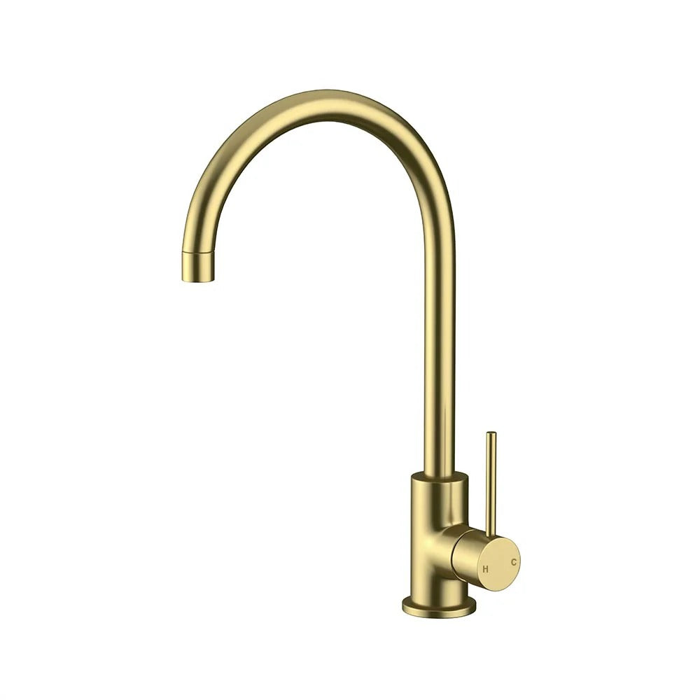 AMOZA PROGO LEAD FREE SINK MIXER 382MM BRUSHED GOLD