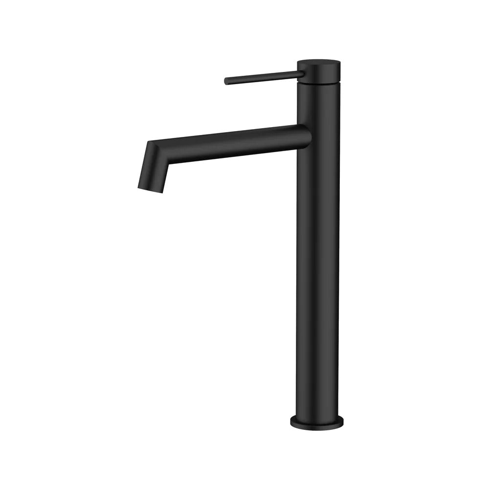 AMOZA LEAD FREE HIGH RISE BASIN MIXER 300MM MATTE BLACK