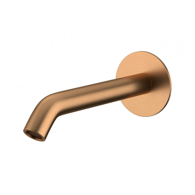 AMOZA CURVED BATH SPOUT 200MM BRUSHED COPPER