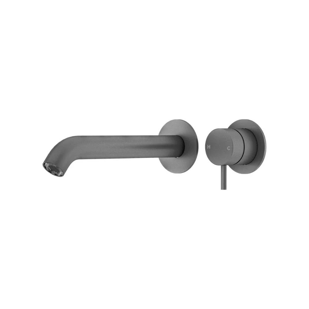AMOZA LEAD FREE WALL MOUNTED BASIN / BATH MIXER 180MM GUN METAL