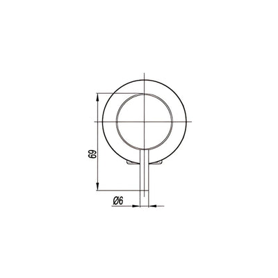 AMOZA WALL MIXER 110MM BRUSHED STAINLESS STEEL