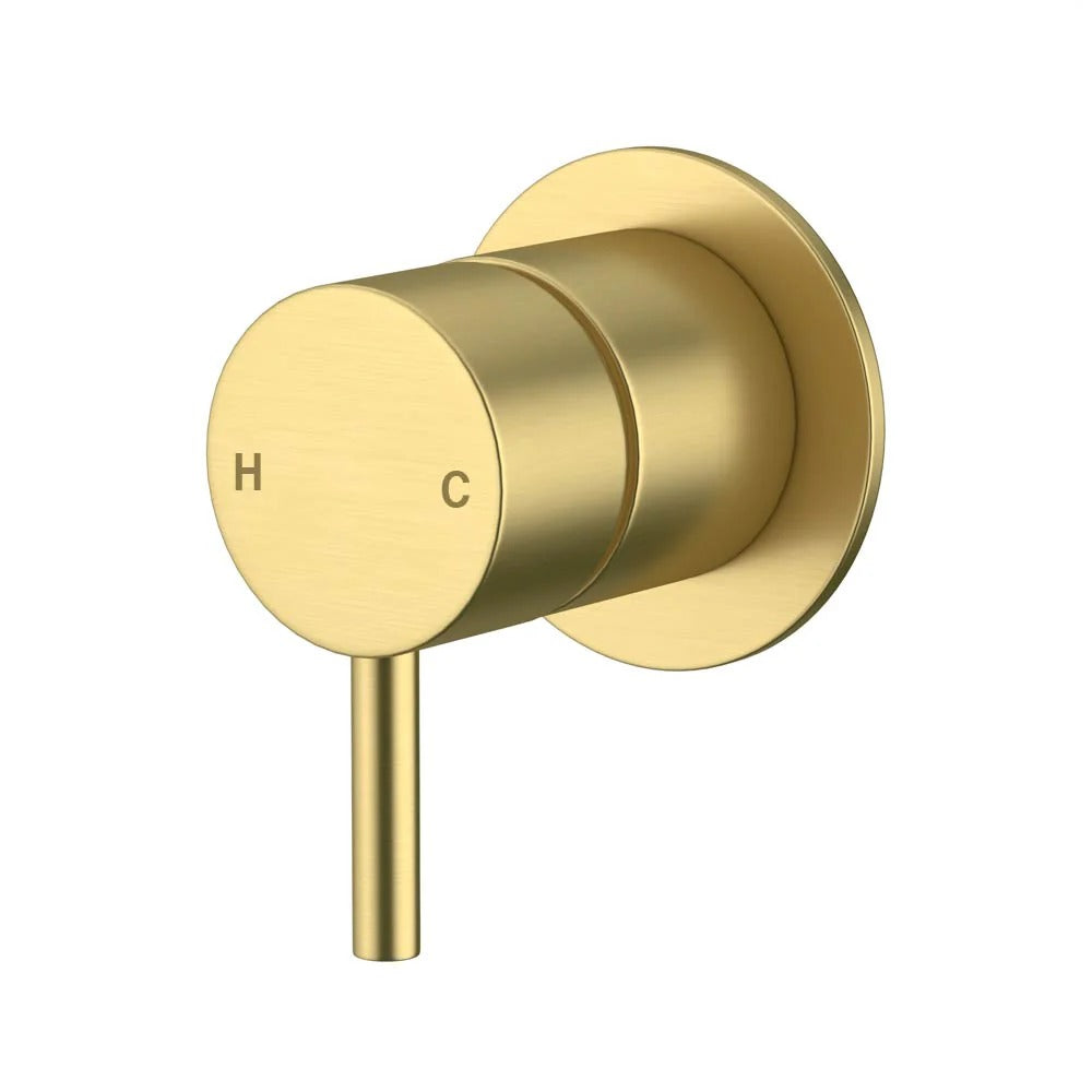 AMOZA WALL MIXER 60MM BRUSHED GOLD