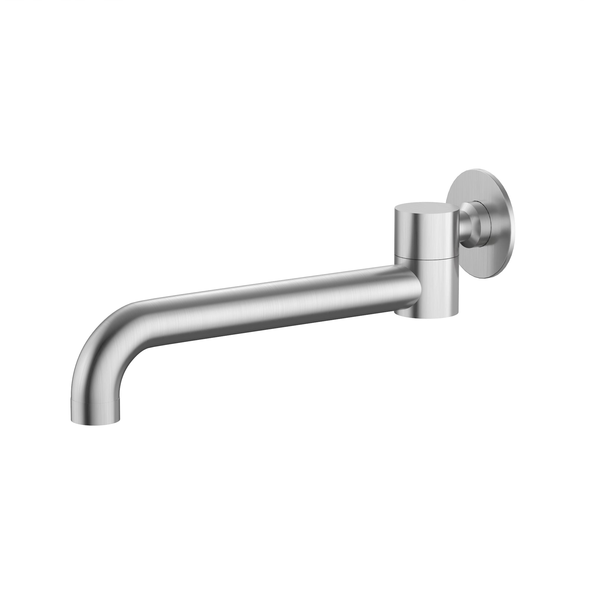 AMOZA SWIVEL BATH SPOUT 251MM BRUSHED STAINLESS STEEL