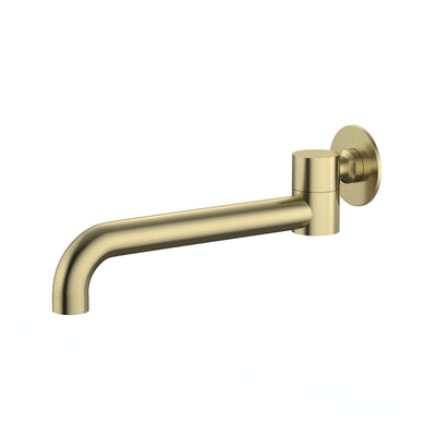 AMOZA SWIVEL BATH SPOUT 251MM BRUSHED GOLD