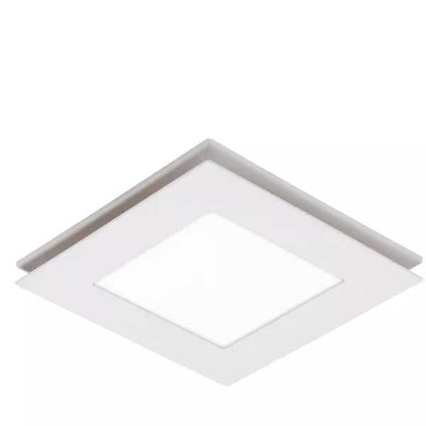 MARTEC FLOW SQUARE EXHAUST FAN & 12W TRICOLOUR LED LIGHT WHITE