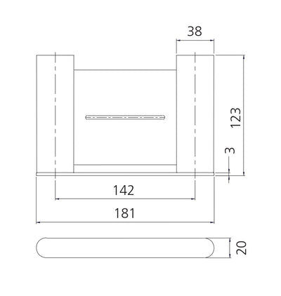 OLIVERI MADRID SOAP HOLDER WITH SHELF CHROME