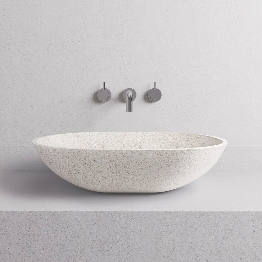 MADU MAEVE ABOVE COUNTER BASIN TERRAZO STONE WHITE 520MM