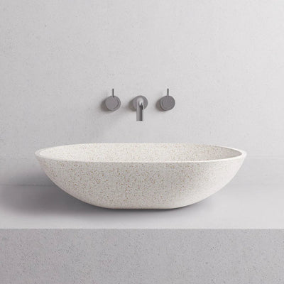 MADU MAEVE ABOVE COUNTER BASIN TERRAZO STONE WHITE 520MM