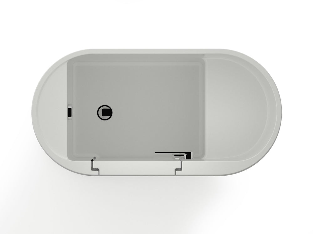 KASKADE MANKATO WALK-IN SIT DOWN ACRYLIC BATH MATTE WHITE 1400MM side view