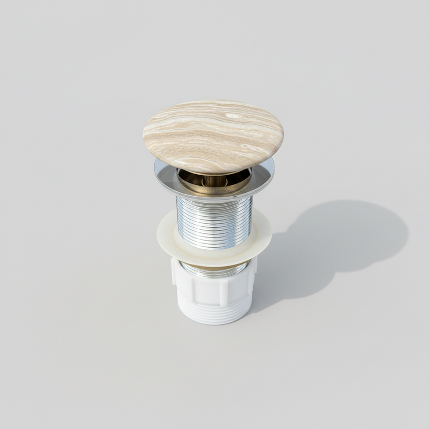 CLAYA MARVANE POP-UP WASTE NON-OVERFLOW 32MM GLOSS CARRARA