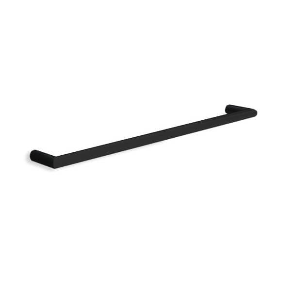 THERMOGROUP ROUND SINGLE BAR HEATED TOWEL RAIL 832MM BLACK