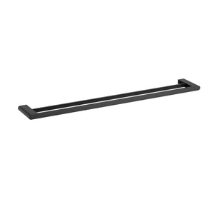 IKON CORA DOUBLE TOWEL RAIL 800MM MATTE BLACK