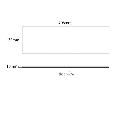 ELITE IMPORTERS BRACCA BIANCO MATTE 73X298MM RECTANGULAR TILE (PER BOX)