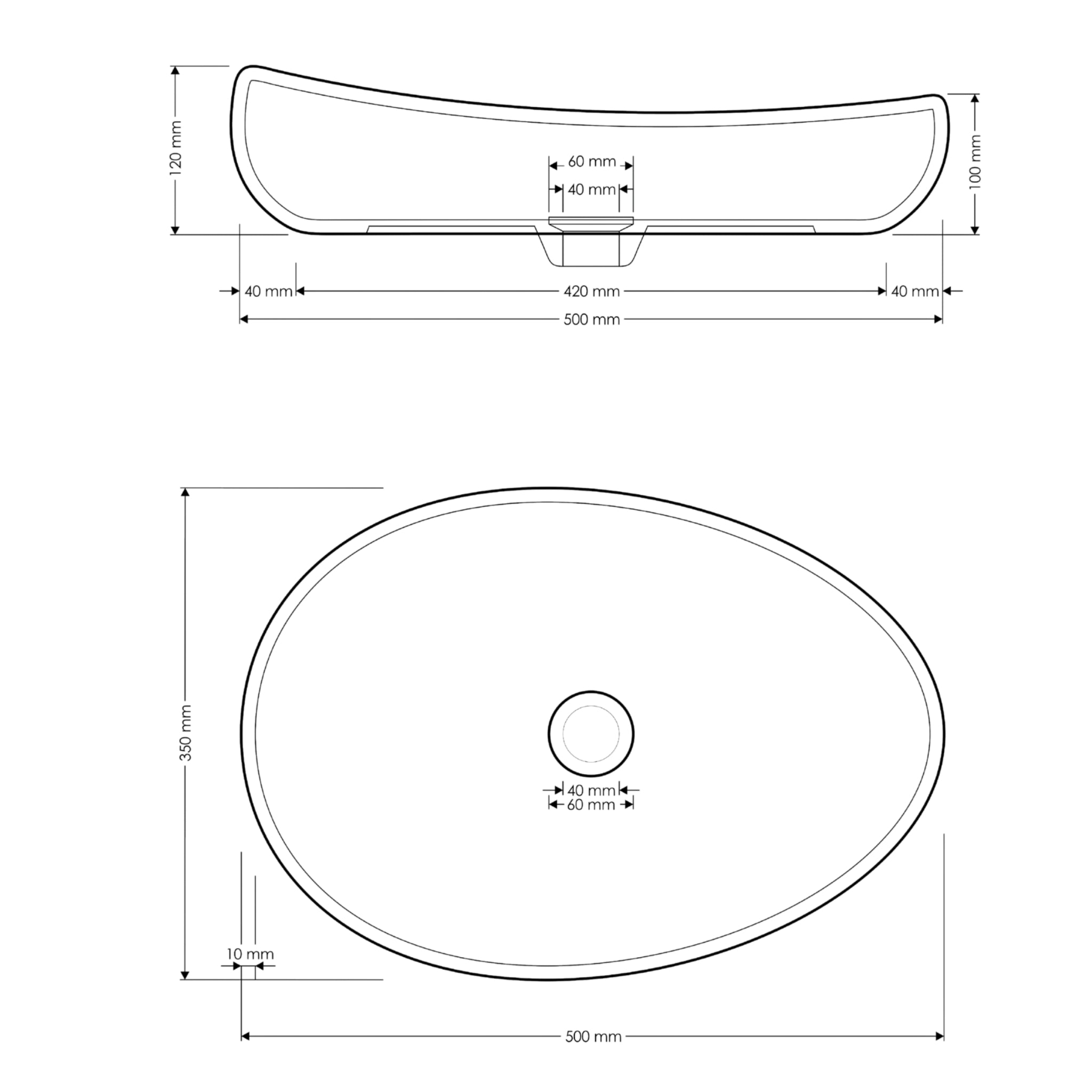 MADU MILLA ABOVE COUNTER BASIN TERRAZO STONE GREY 500MM