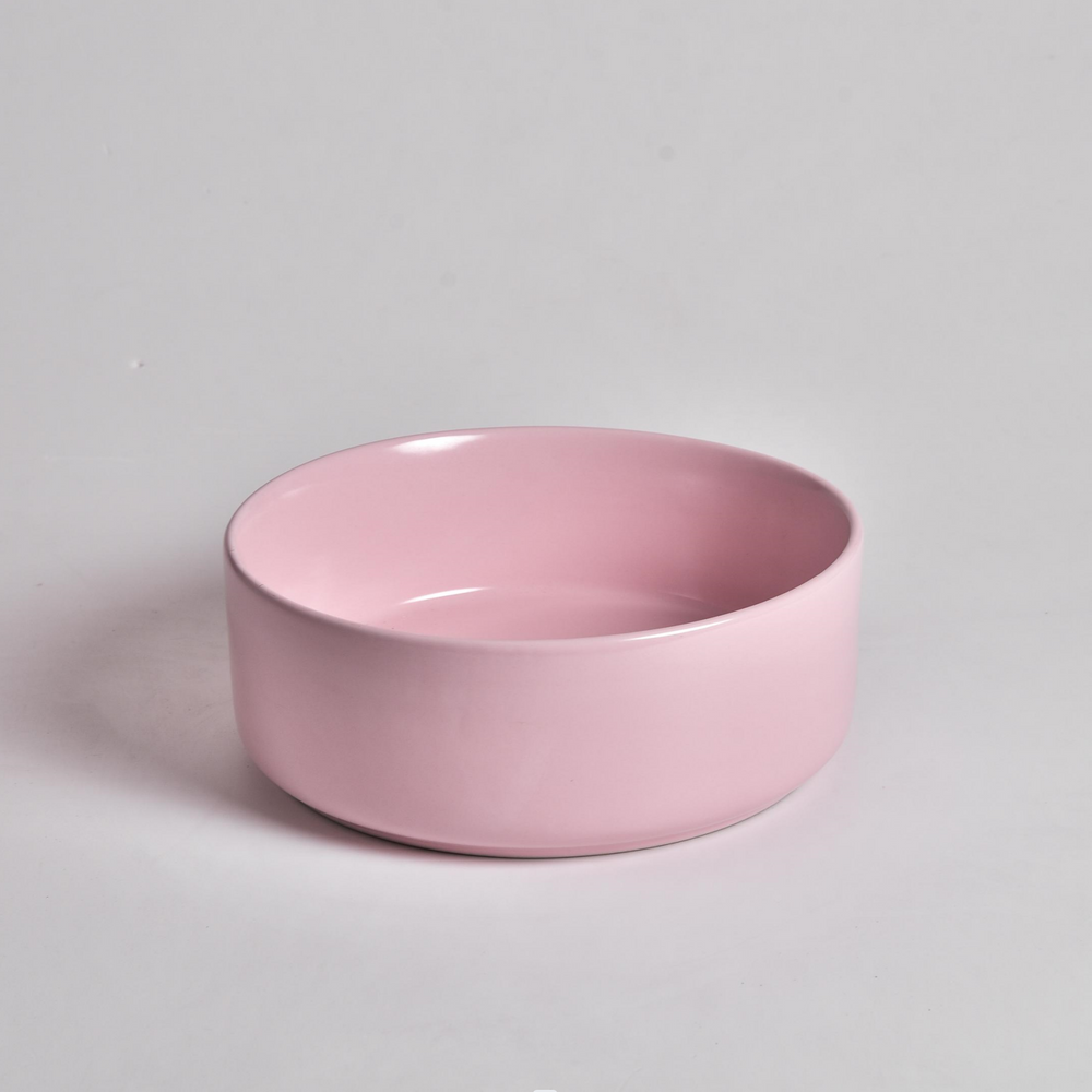 CLAYA ROUND ABOVE COUNTER BASIN MATTE PINK 300MM