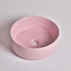 CLAYA ROUND ABOVE COUNTER BASIN MATTE PINK 300MM