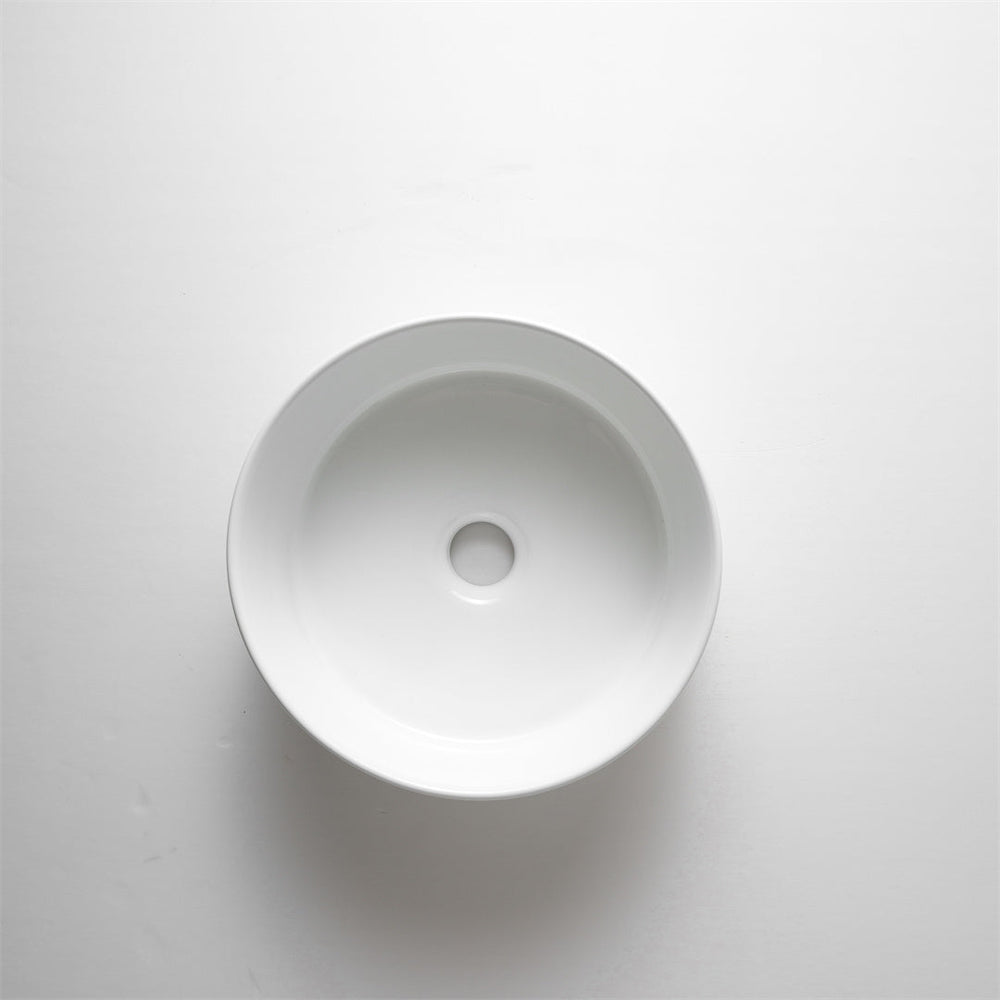 CLAYA ROUND ABOVE COUNTER BASIN GLOSS WHITE 300MM