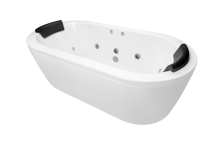 DECINA MINTORI FREESTANDING DOLCE VITA SPA BATH GLOSS WHITE 1790MM WITH 18-JETS