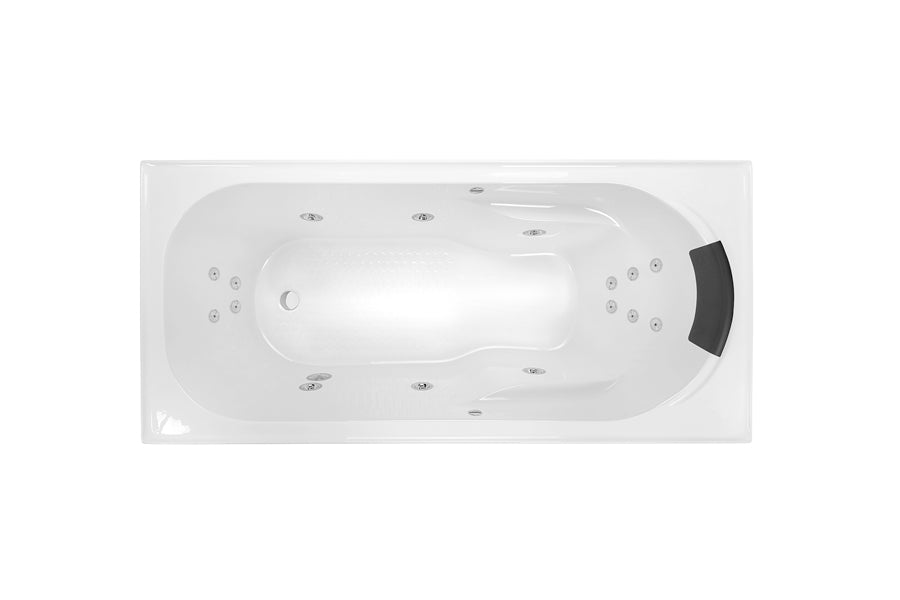 DECINA MODENA INSET DOLCE VITA SPA BATH GLOSS WHITE (AVAILABLE IN 1635MM AND 1785MM) WITH 16-JETS