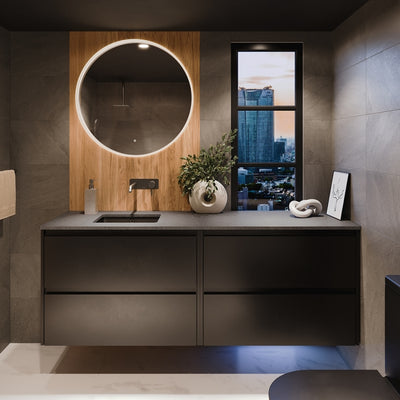 FIENZA MOONSCAPE SINGLE BOWL RECTANGULAR SOLID SURFACE BENCHTOP (AVAILABLE IN 600MM, 750MM, 900MM, 1200MM, 1500MM AND 1800MM)