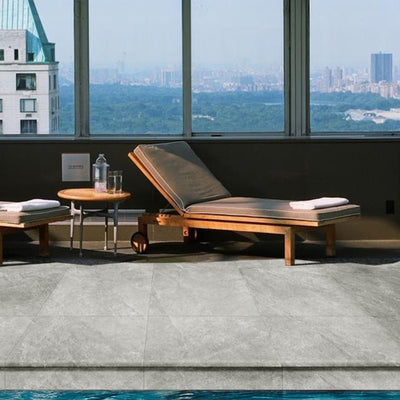 MUSES ARDESIA LIGHT GREY FELLTEC 600X400MM RECTANGLE PAVER (PER PC)