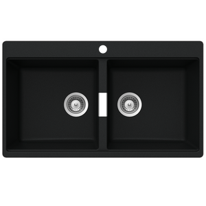 SCHOCK HORIZONT DOUBLE BOWL 1TH KITCHEN SINK MAGMA 860MM