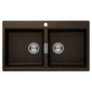 SCHOCK HORIZONT DOUBLE BOWL 1TH KITCHEN SINK BRONZE 860MM