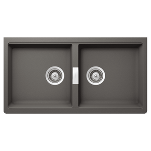 SCHOCK HORIZONT DOUBLE BOWL UNDERMOUNT KITCHEN SINK STONE 860MM