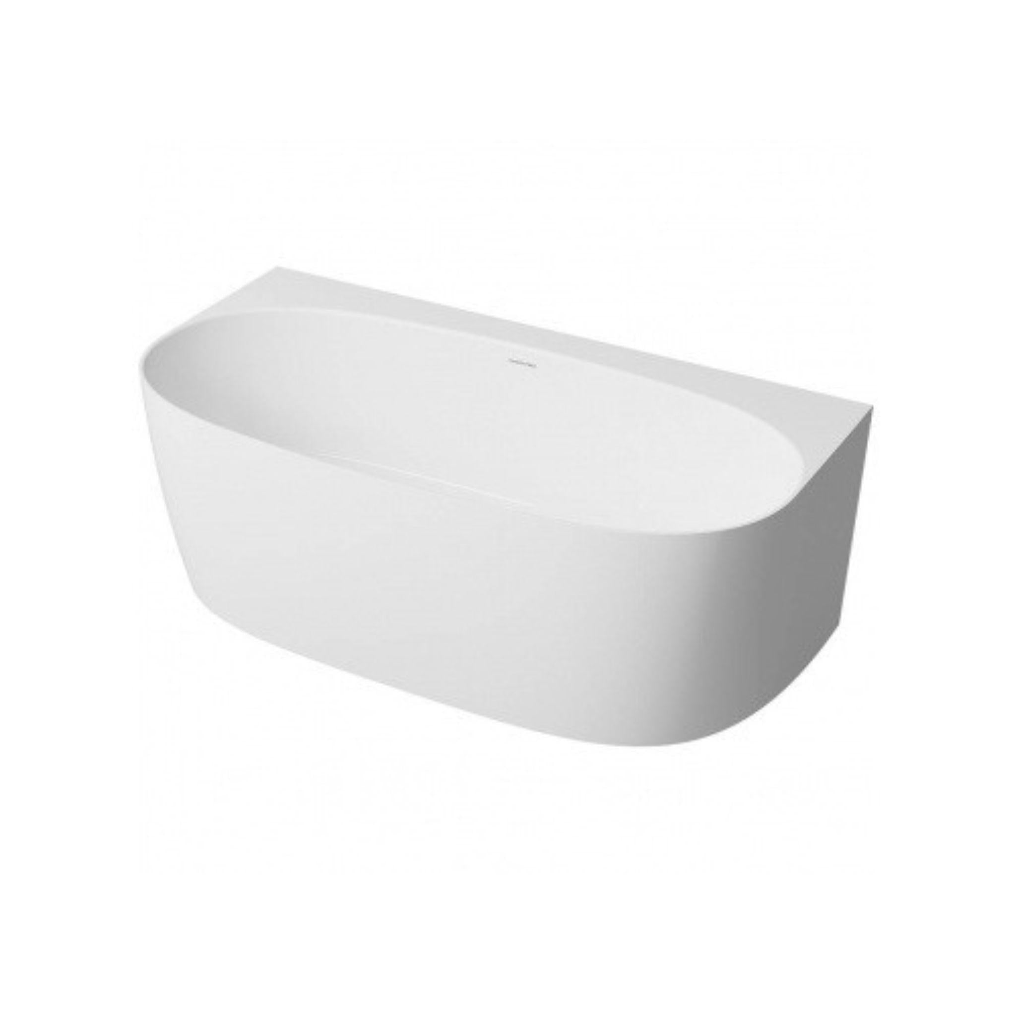 TURNER HASTINGS NARVA MAGNACAST BACK TO WALL BATHTUB MATTE WHITE 1580MM