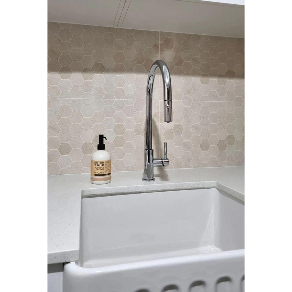 TURNER HASTINGS NAPLES PULL OUT SINK MIXER 410MM CHROME