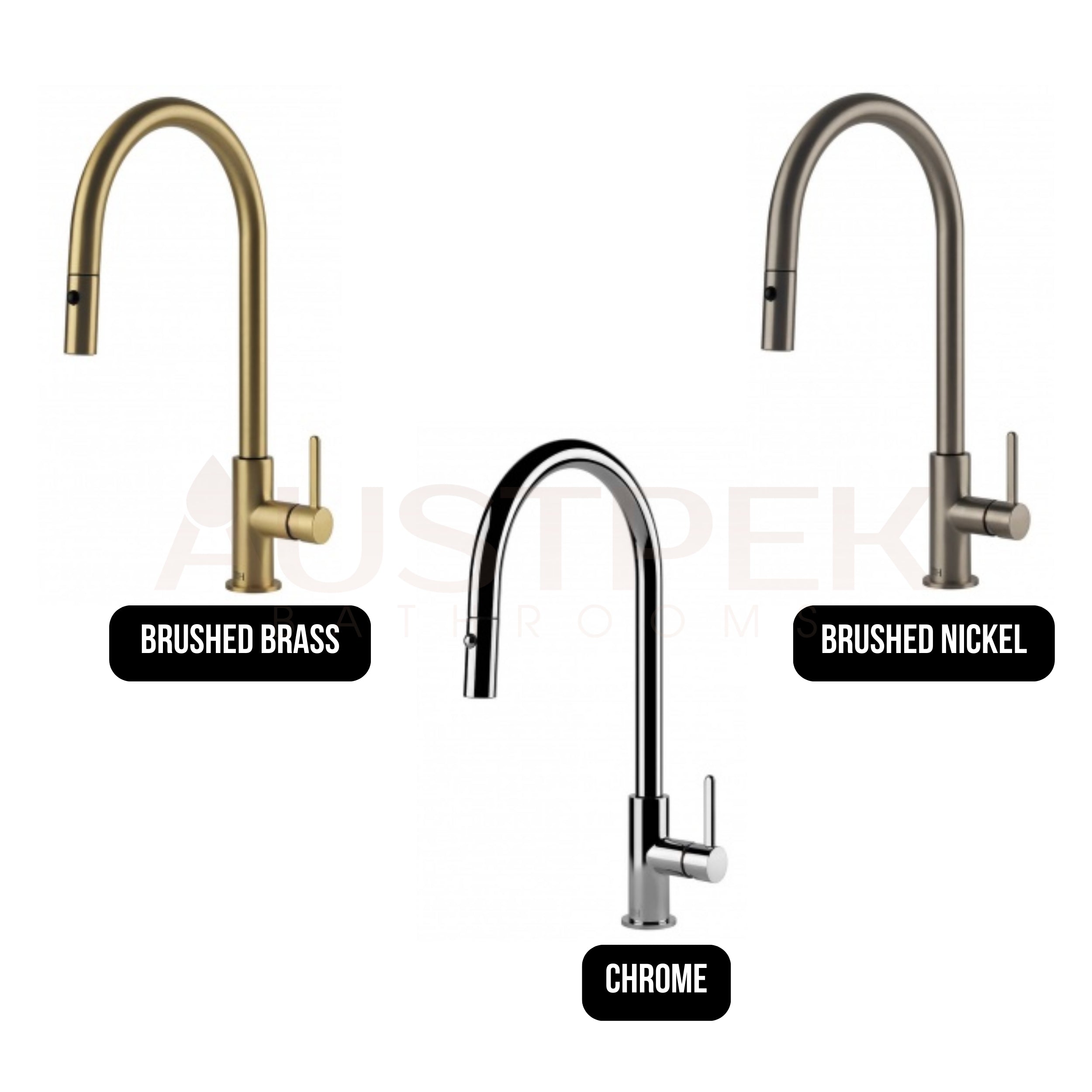 TURNER HASTINGS NAPLES PULL OUT SINK MIXER 410MM BRUSHED BRASS