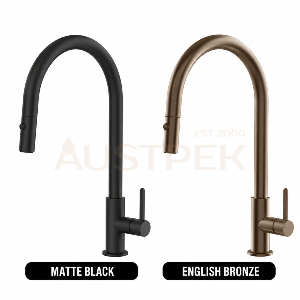 TURNER HASTINGS NAPLES PULL OUT MIXER TAP 410MM ENGLISH BRONZE