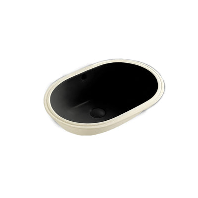 TURNER HASTINGS NARVA OVAL UNDER COUNTER PILL BASIN MATTE BLACK 570MM