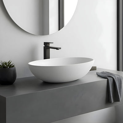 TURNER HASTINGS NARVA ABOVE COUNTER BASIN MATTE WHITE 600MM