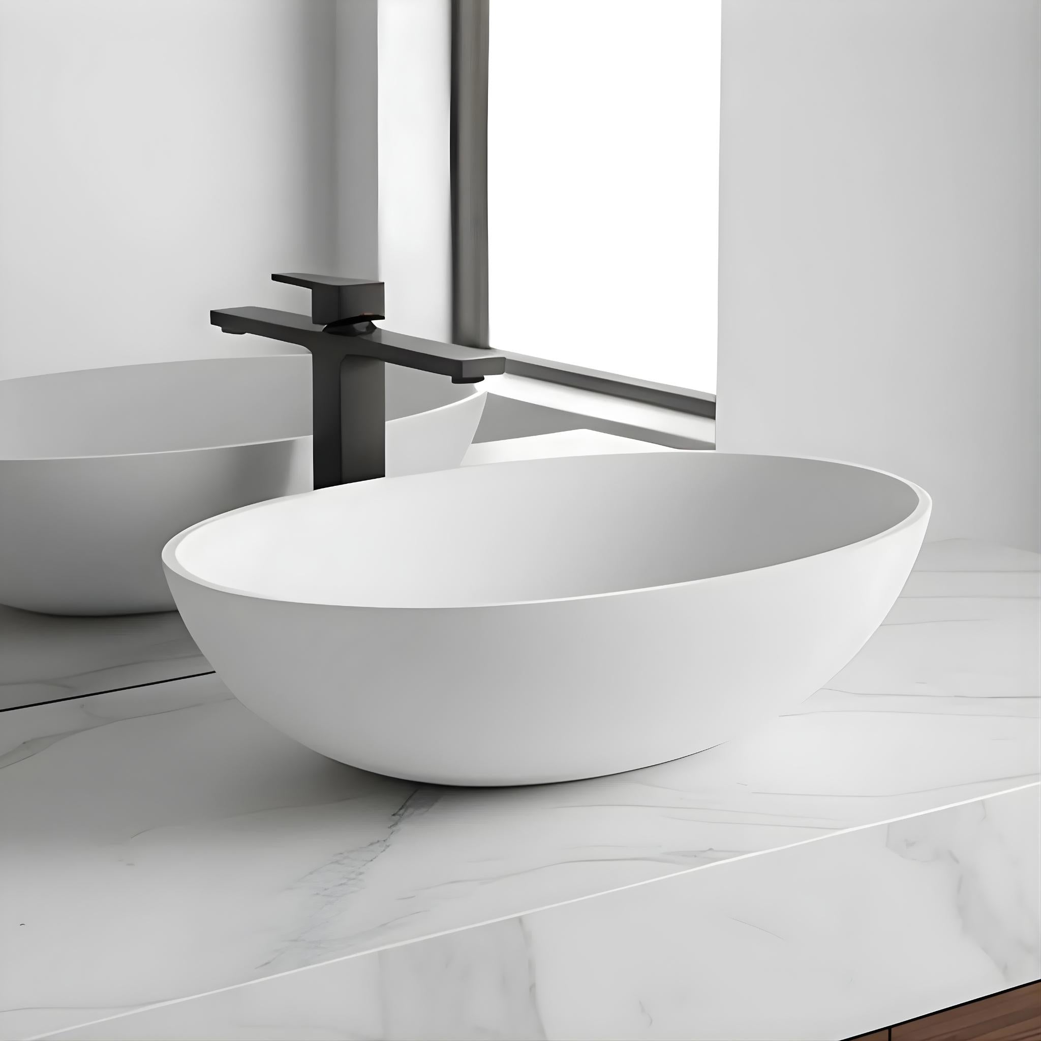 TURNER HASTINGS NARVA ABOVE COUNTER BASIN MATTE WHITE 600MM