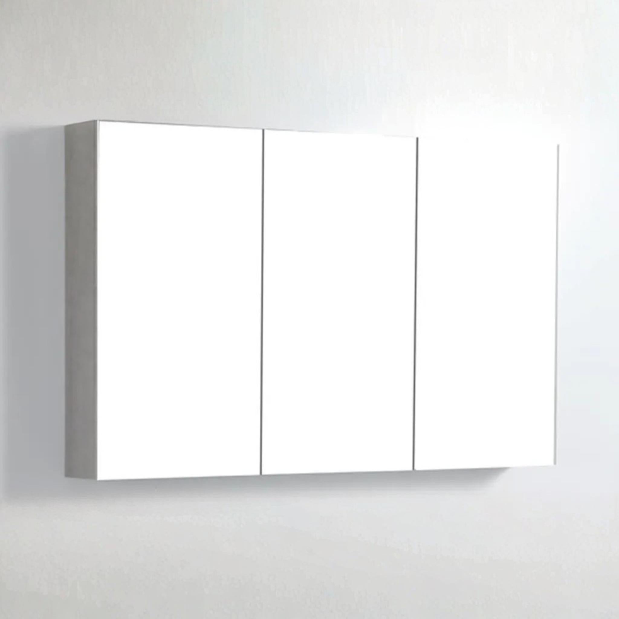 POSEIDON NOVA CONCRETE GREY MIRROR SHAVING CABINET 1198X750MM